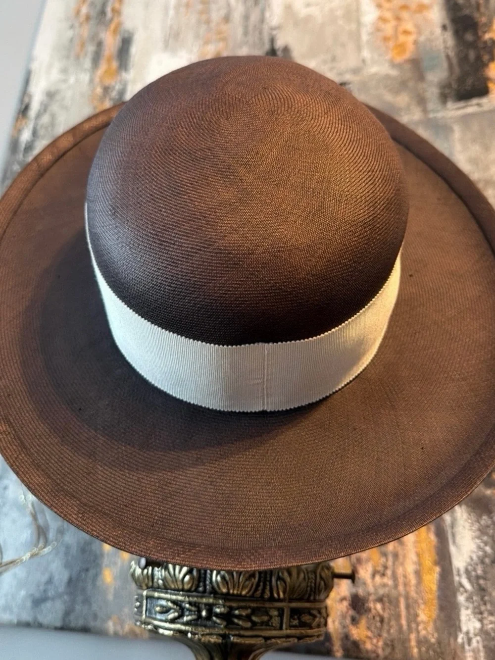 Vintage Channel Straw Hat